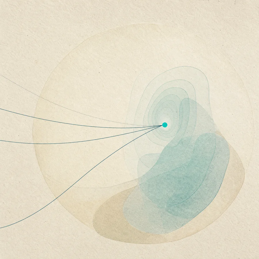 Ilustración abstracta sobre enfoque y Brainspotting