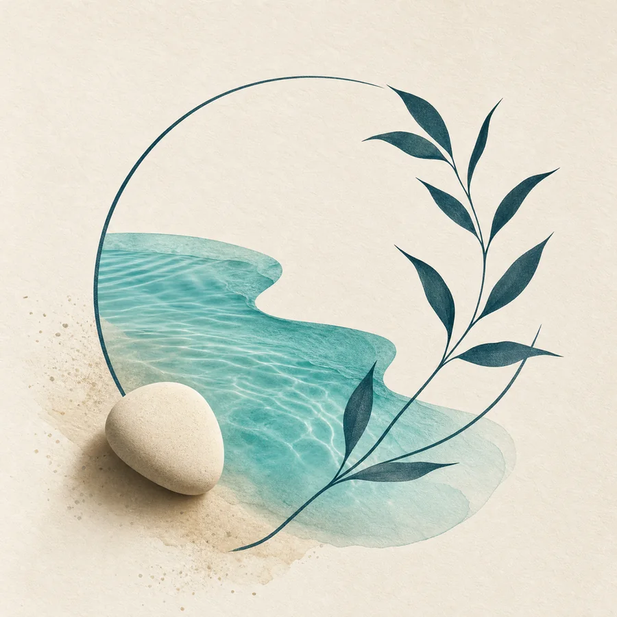Ilustración abstracta sobre equilibrio mente-cuerpo